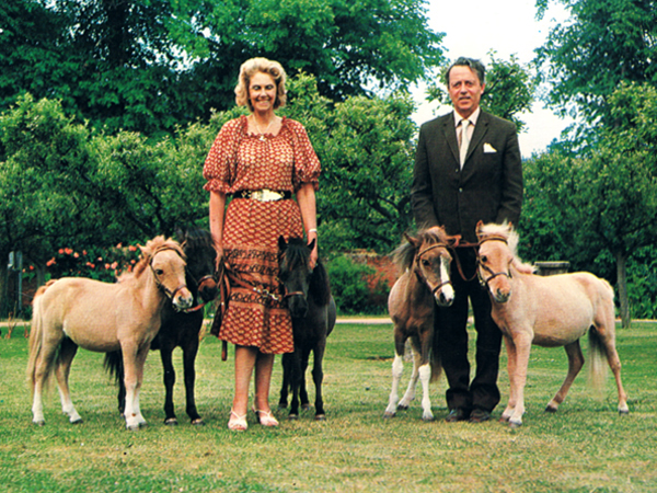 LORD AND LADY FISHER WITH FALABELLAS